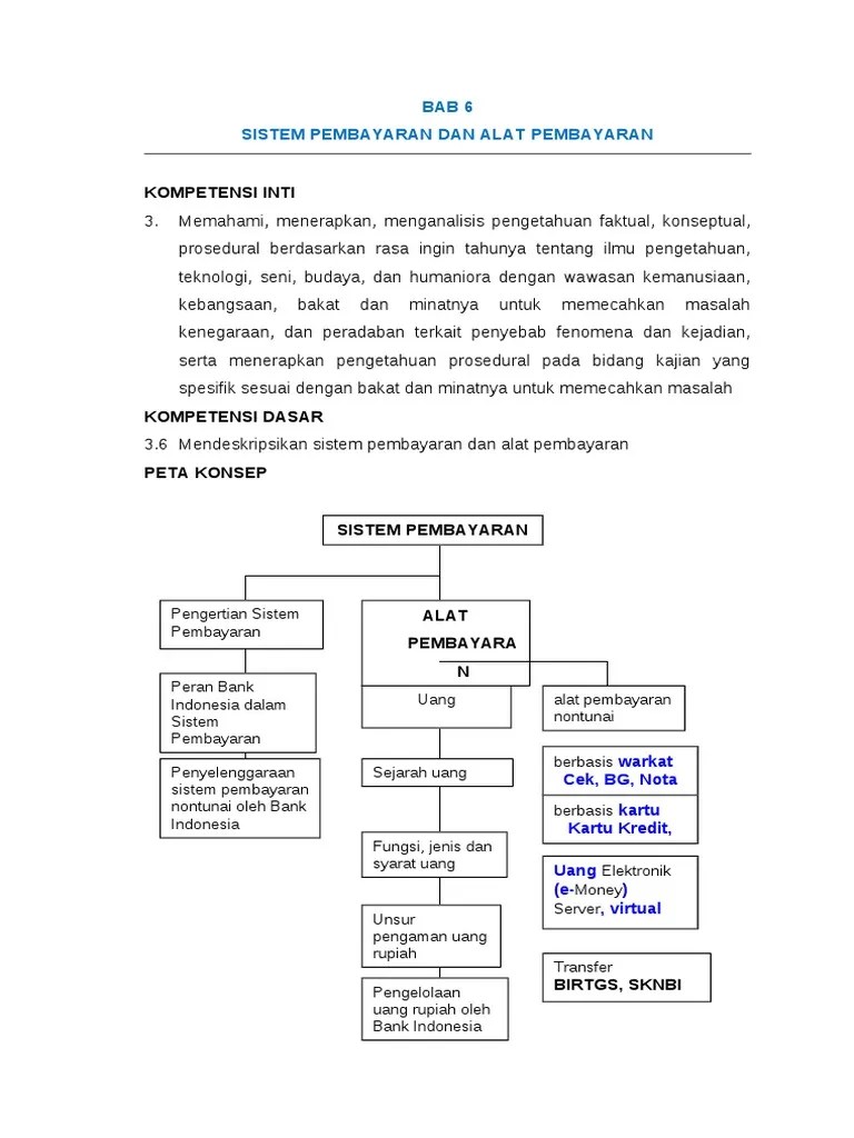 Bab 6 Sistem Pembayaran Dan Alat Pembayaranl | PDF