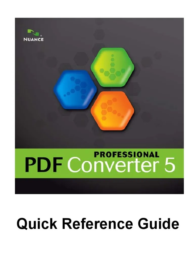Nuance PDF Converter Guide PDF