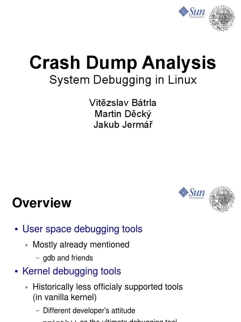 Crash Dump Analysis Booting Linux