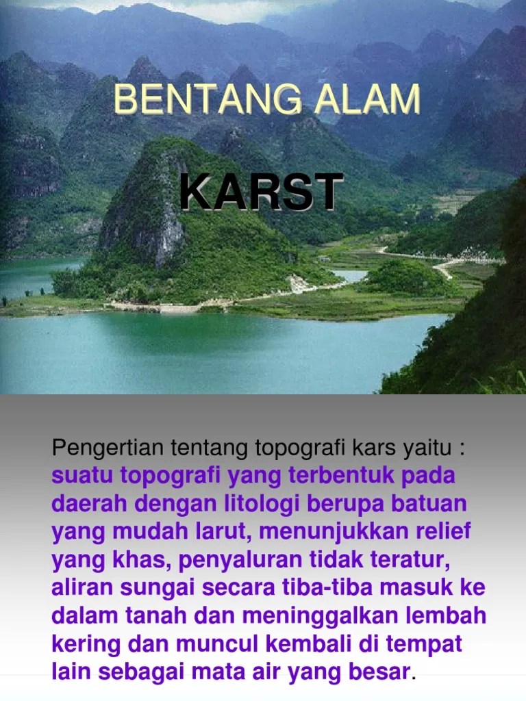 Bentang Alam Karst | PDF