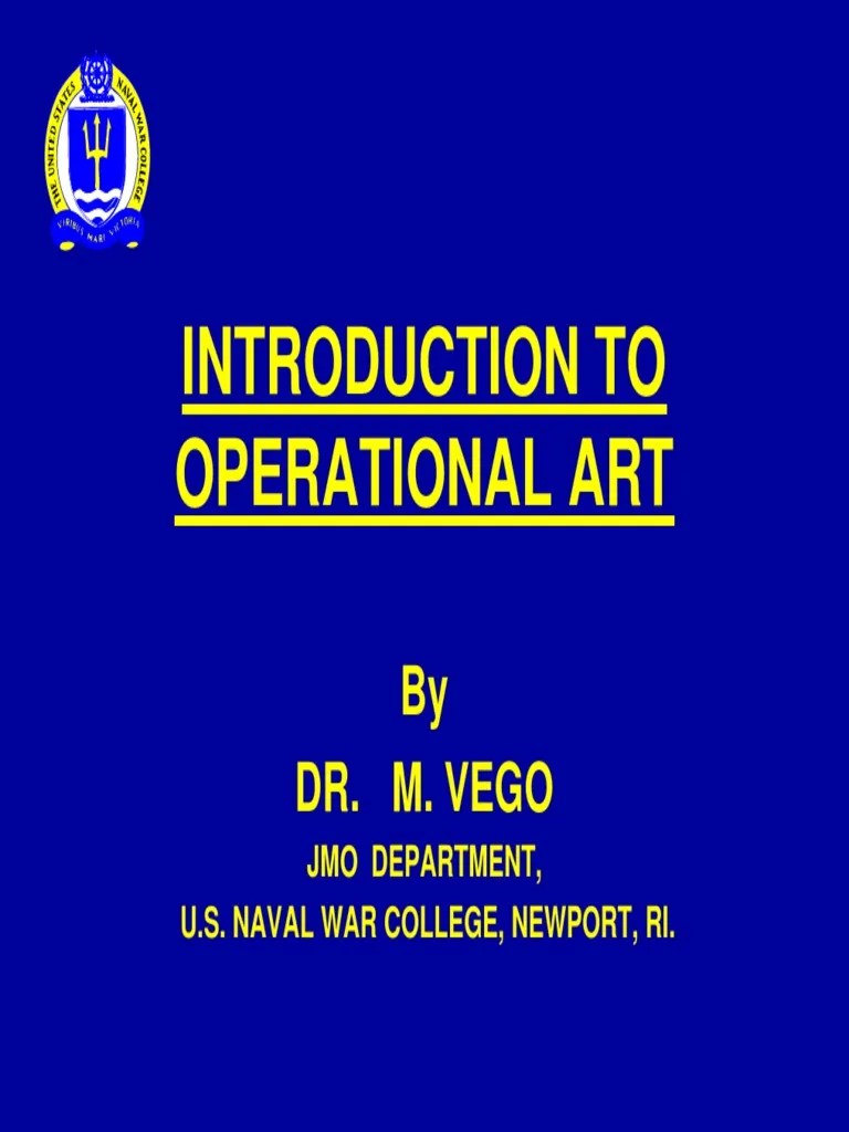 Operational Art PDF Electronic Warfare Operational Level Of War