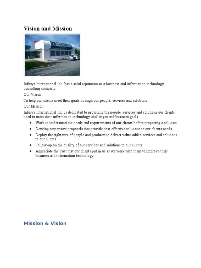 Vision and Mission PDF Goal Innovation