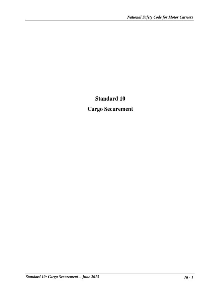 NSC Road Cargo Securement PDF Cargo Vehicles