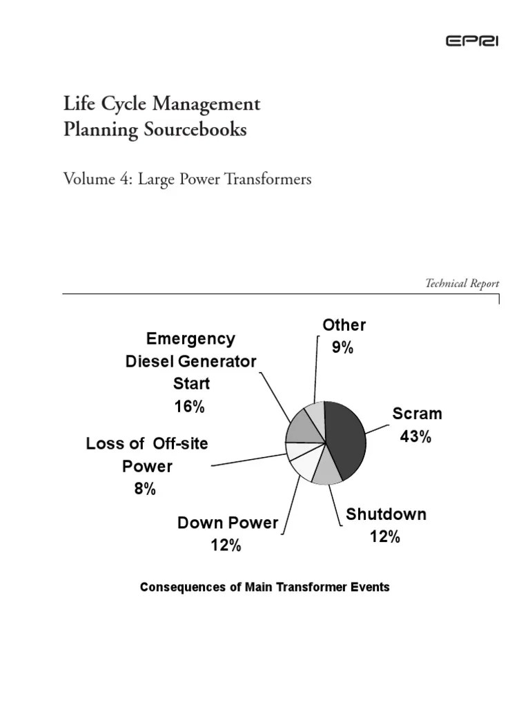 EPRI Life Cycle Management Large Power Transformers Transformer Relay