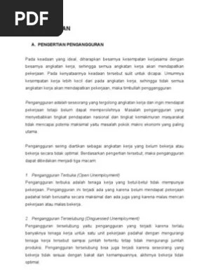 Pembahasan Pengangguran | PDF