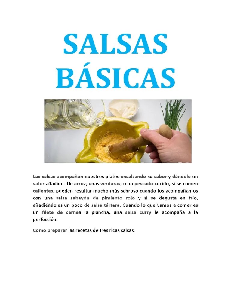 Salsas Básicas Salsa Curry
