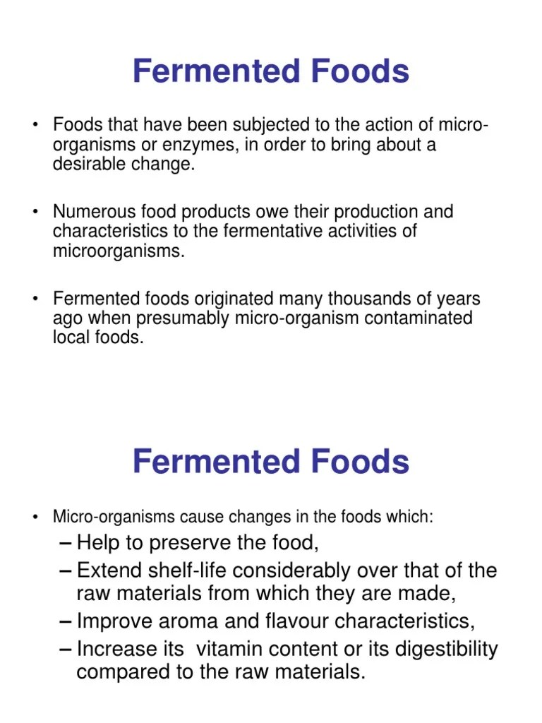 fermentation Fermentation In Food Processing Lactic Acid