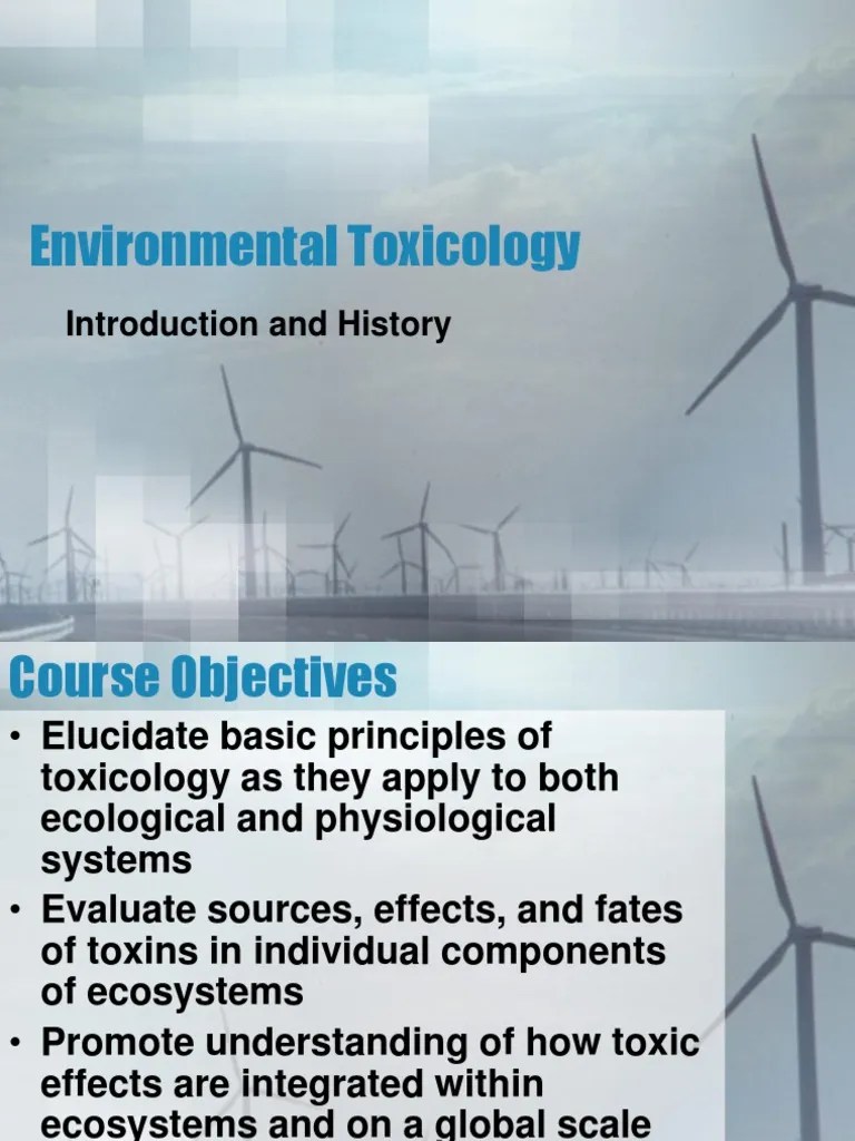 Environmental Toxicology Introduction and History