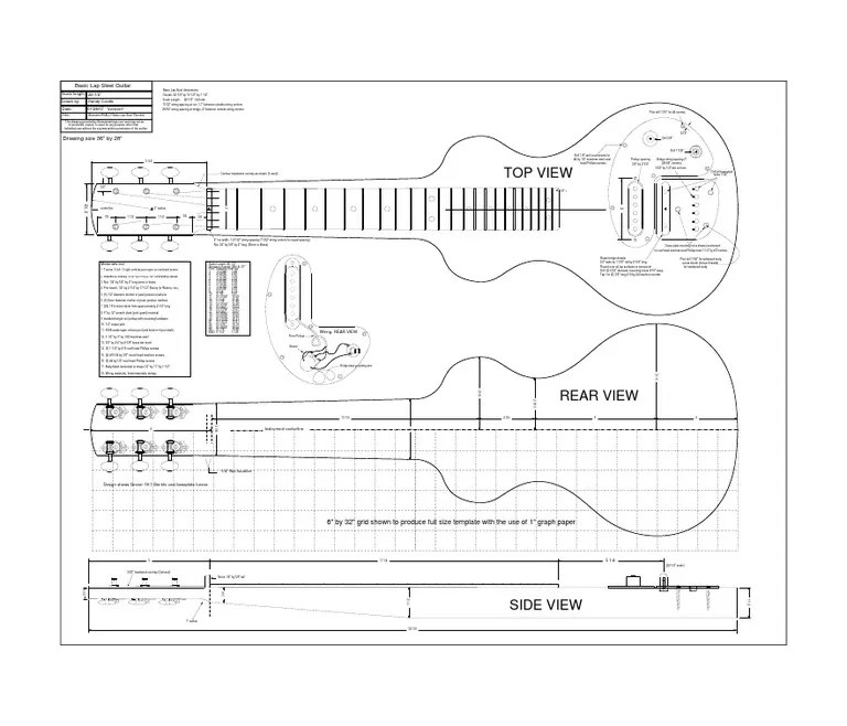 Basic Lap Steel Plan PDF Guitars Screw