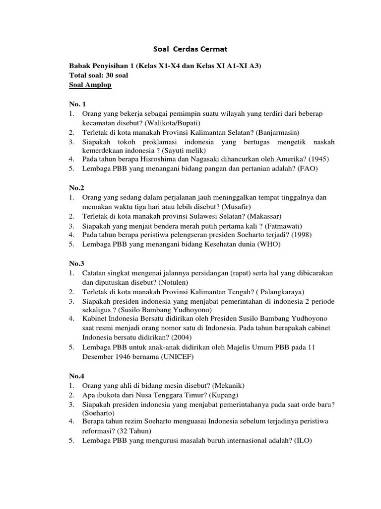 Bank Soal Lcc Pai Sd Soal Kelasmu