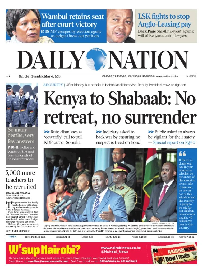 Daily Nation 06.05.2014 Prosecutor Kenya