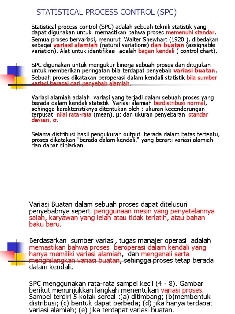 MPO4B - Statistik Pengendalian Proses | PDF