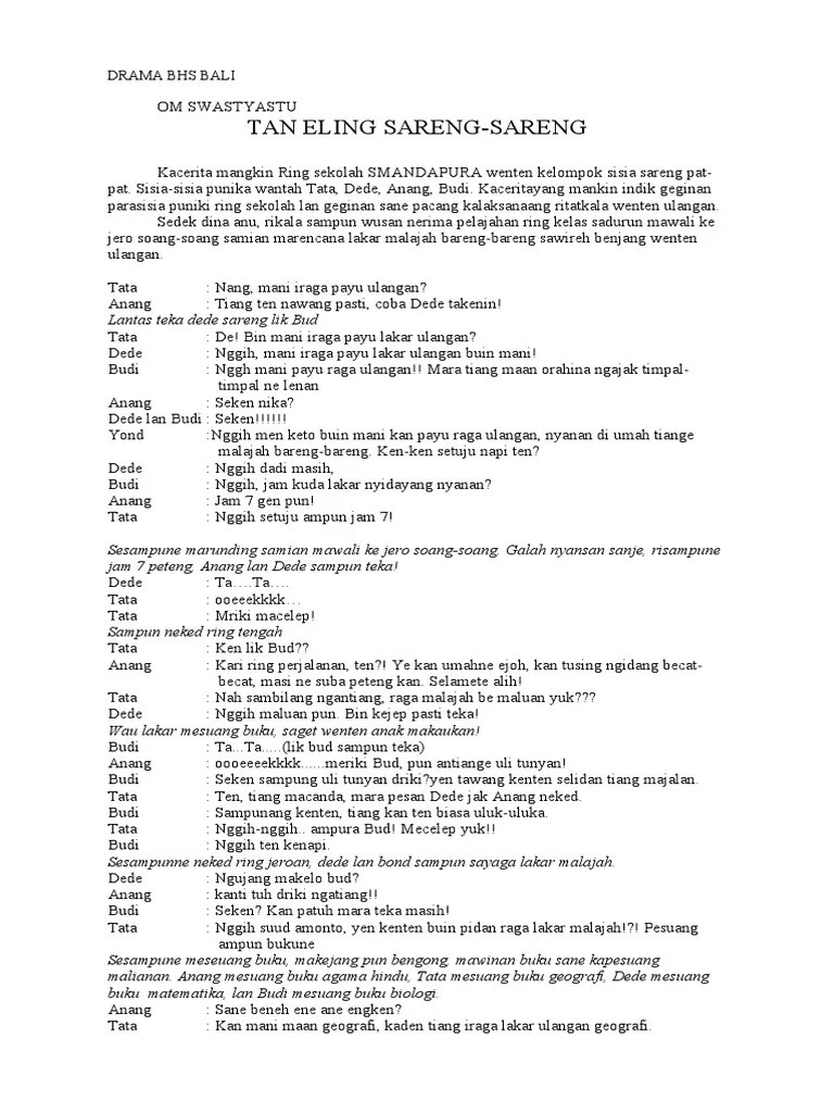 Drama, Bhs Bali | PDF