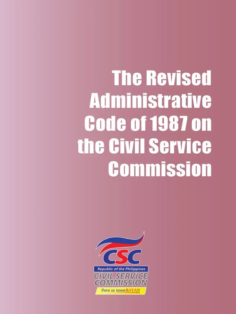 Revised Administrative Code of 1987 on the Civil Service Commission Civil Service Employment