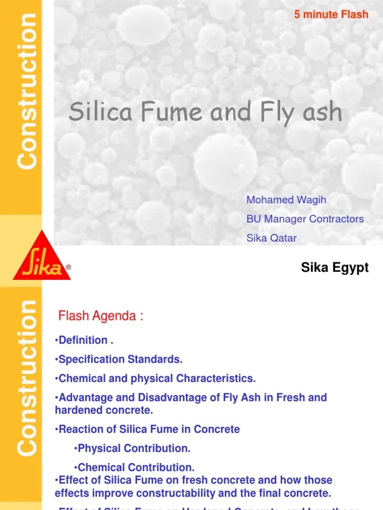 Difference between Silica Fume and Fly Ash Fly Ash Concrete