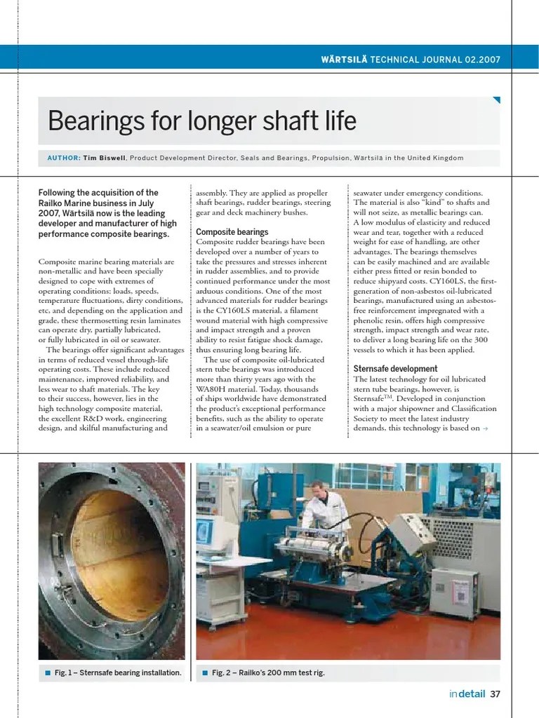 Bearings For Longer Shaft Life | PDF | Bearing (Mechanical) | Wear