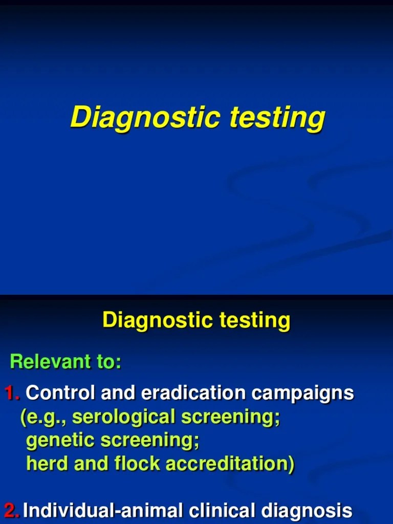 Diagnostic Testing Sensitivity And Specificity Clinical Medicine