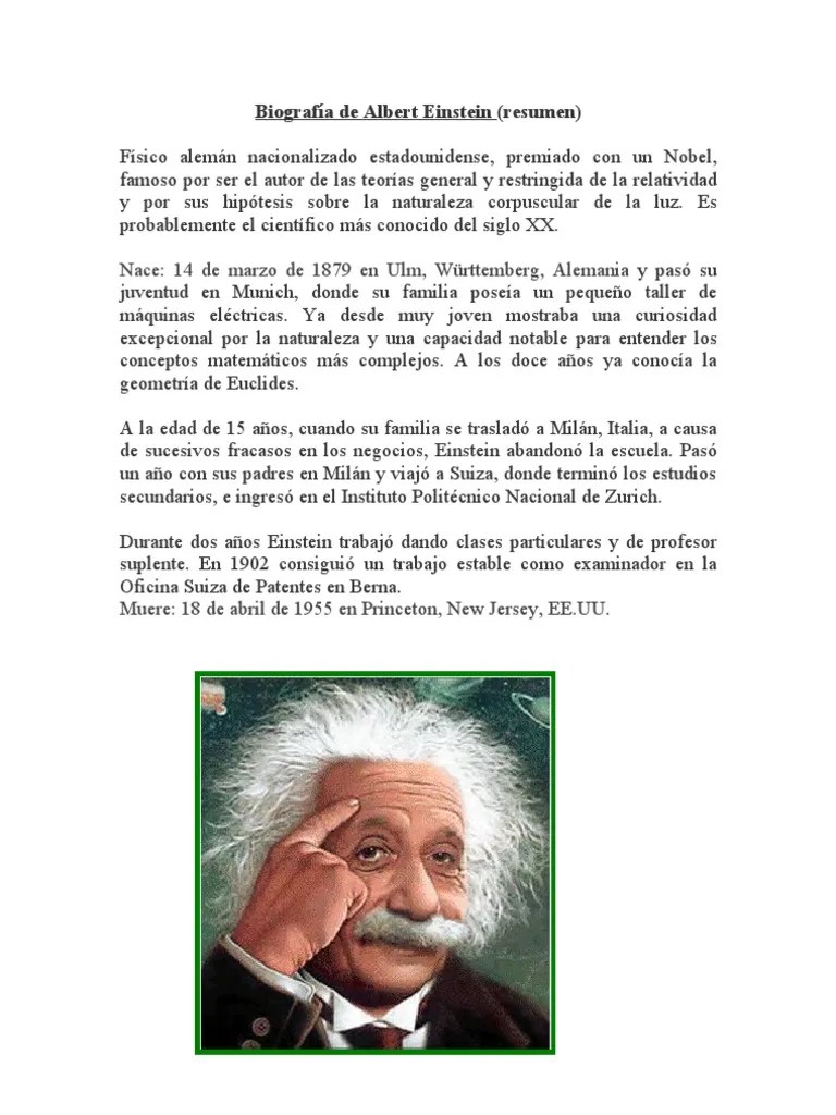 Biografía de Albert Einstein