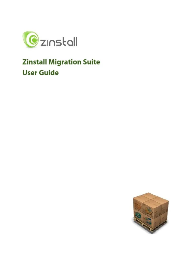 Zinstall User Guide Migration Suite Antivirus Software Microsoft