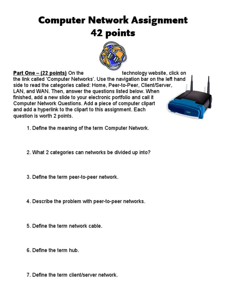 Computer Network Questions PDF
