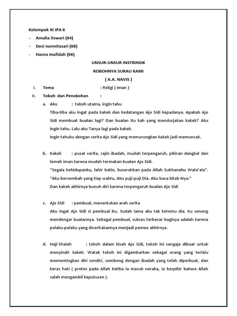 Resensi Buku Robohnya Surau Kami – Coretan