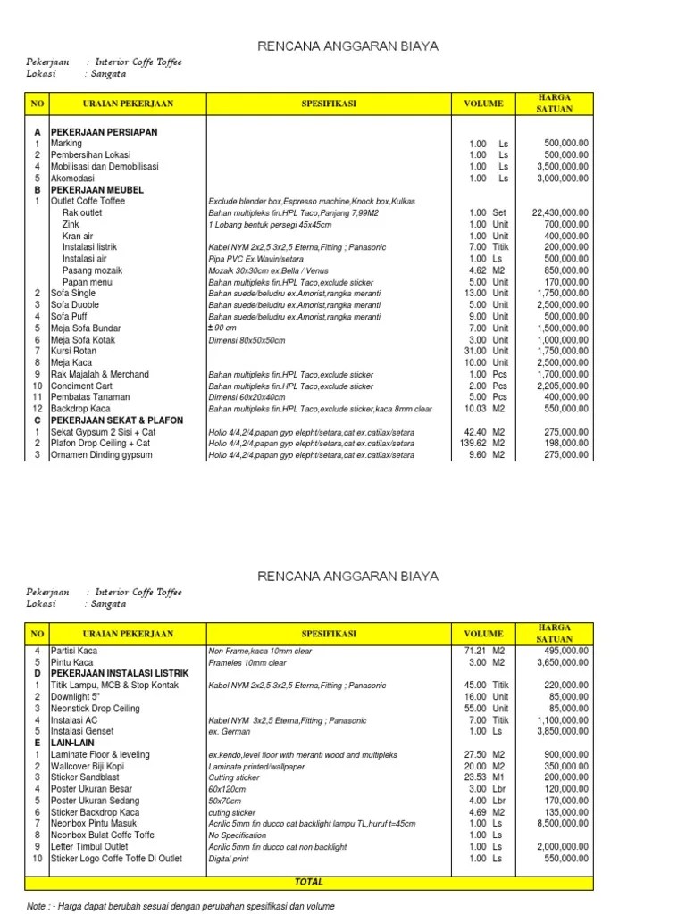 Contoh Dokumen Rab Xls / Langkah Langkah Dalam Pembuatan