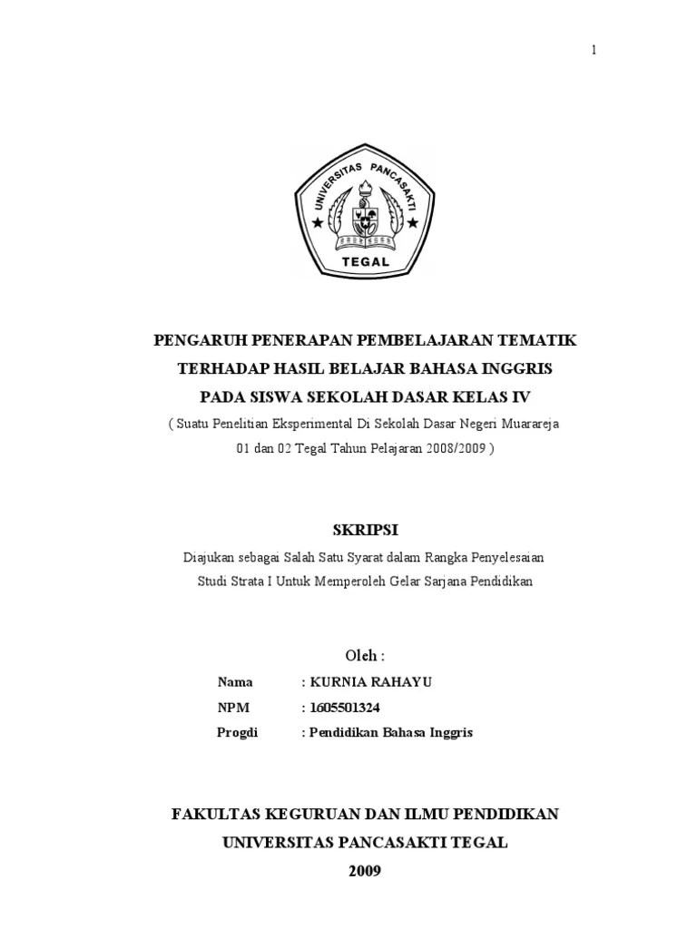 Judul Skripsi Pendidikan Bahasa Inggris Terbaru 2021