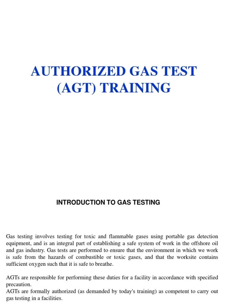 Authorised Gas Tester Competence Training Package PDF Combustion