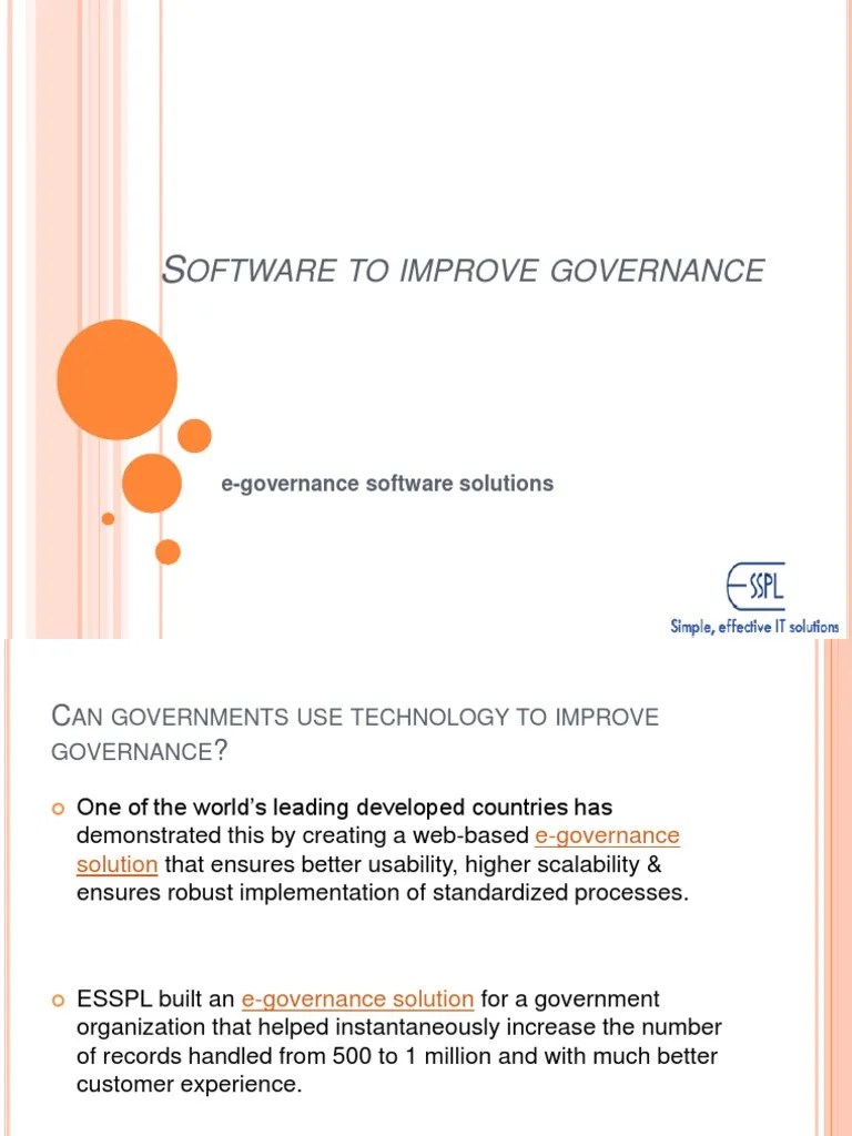 e Governance Solutions E Government Web Application