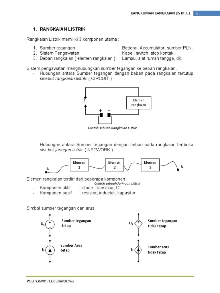 Rangkaian Listrik 1 | PDF