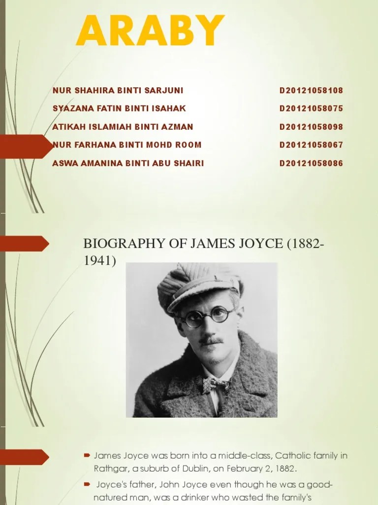 Araby (short story) James Joyce Fiction & Literature