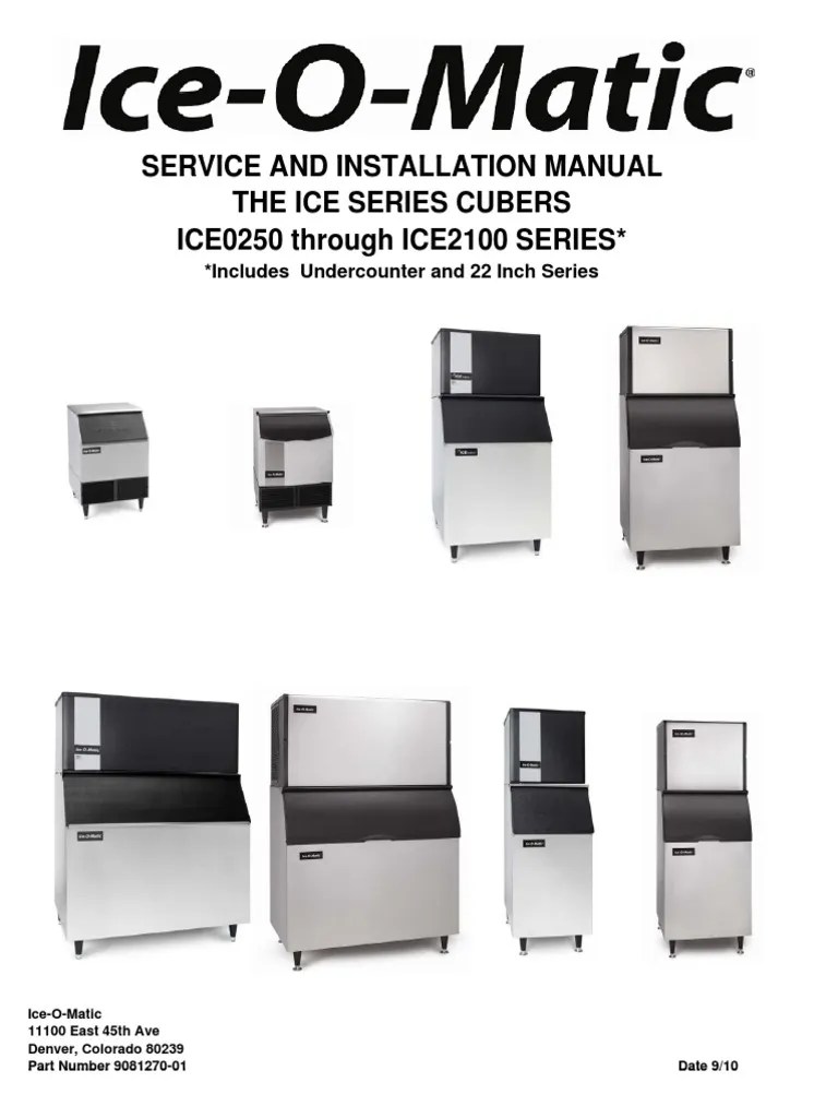 ServiceManual Ice o Matic 0320fa4 180 KG Dia | PDF | Troubleshooting | Ice