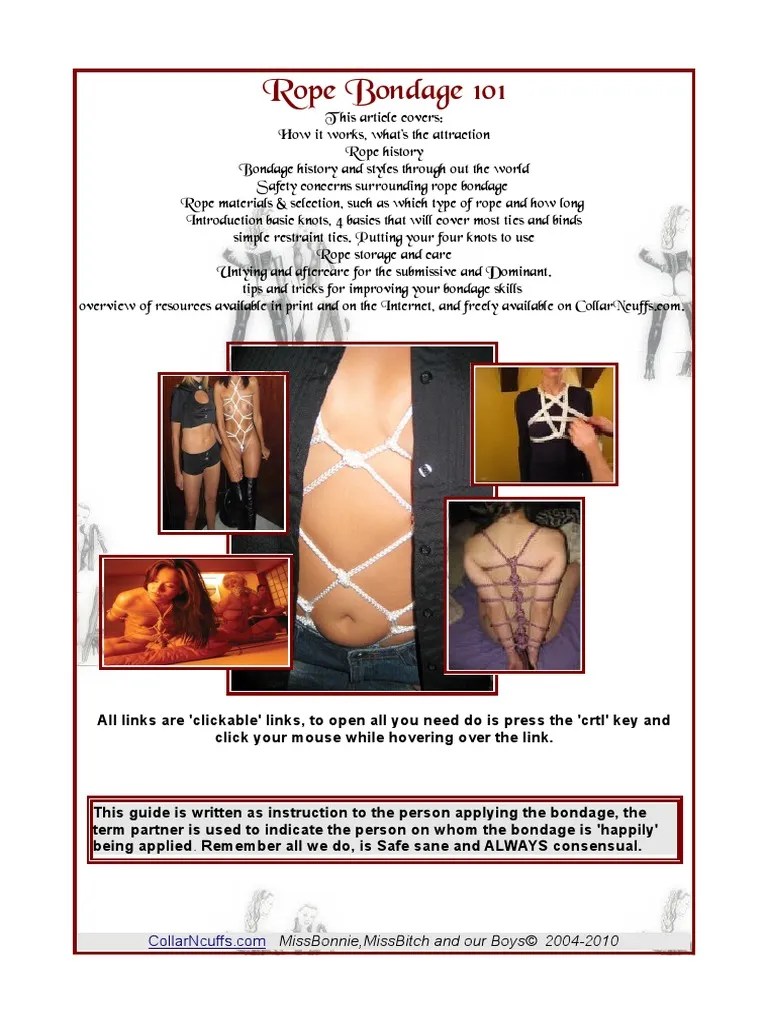 Starters Guide Bondage (Bdsm) Rope