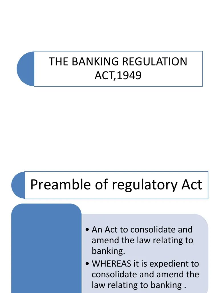 Banking Regulation Act 1949 Private Law Banks