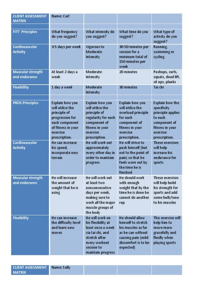 Fitness Matrices | Pdf | Physical Fitness | Flexibility (Anatomy)