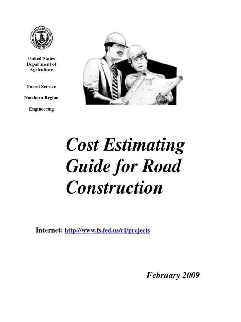 Cost Estimating Guide For Road Construction 2009 PDF Pound (Mass