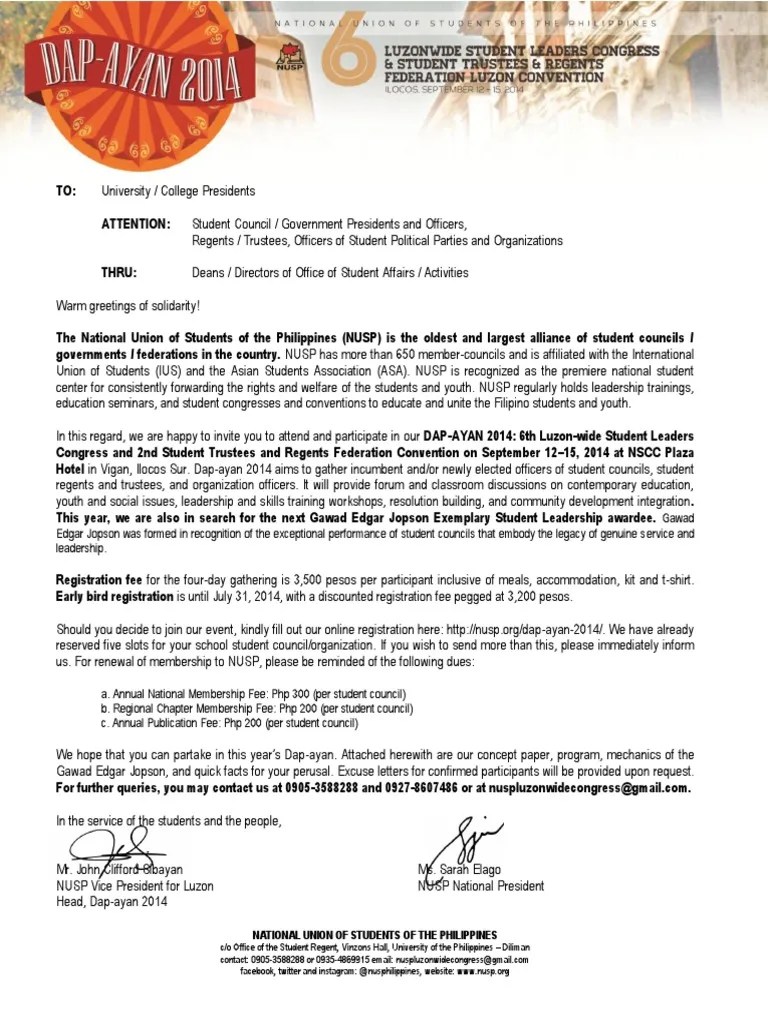 6th NUSP Luzonwide Student Leaders Congress & Student Trustees