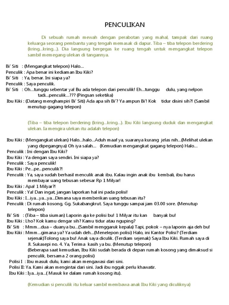 Contoh Naskah Drama Bahasa Sunda Lucu Untuk 5 Orang – Rasanya