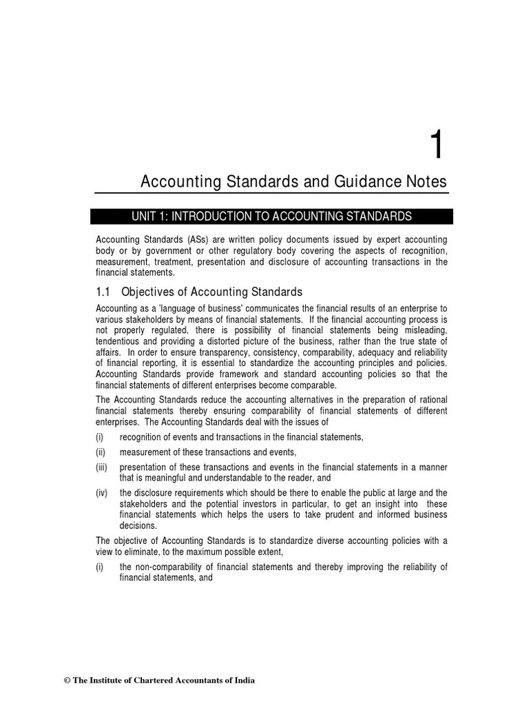 Accounting Standards Financial Statement Going Concern