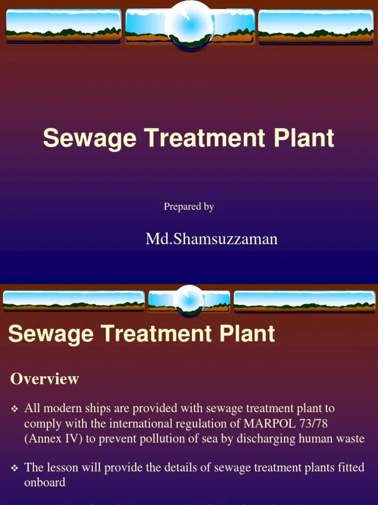 Sewage Treatment Plant PDF Sewage Treatment Water Management