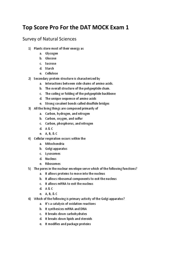 DAT practice test Insulin Diabetes Mellitus
