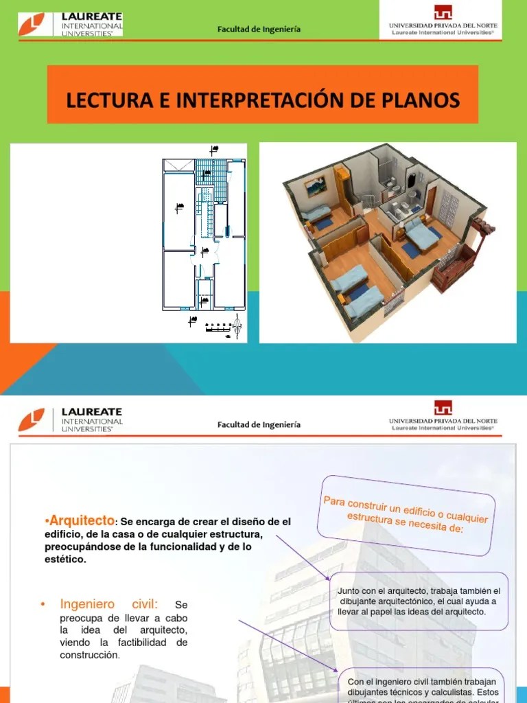 LECTURA DE PLANOS CONSTRUCCIÓN I A.ppt Dibujo Arquitecto