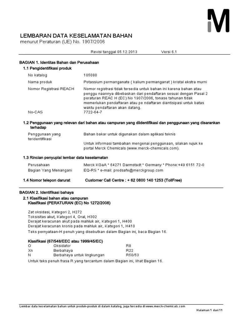 Msds Kmno4 X PDF
