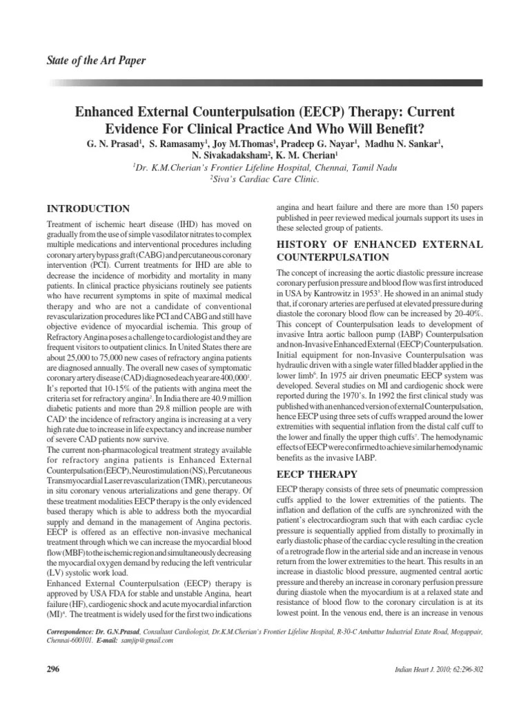 EECP Angina Pectoris Percutaneous Coronary Intervention