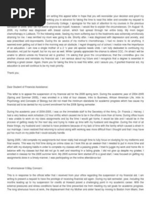 College Reinstatement Letter Sample Collection - Letter Template Collection