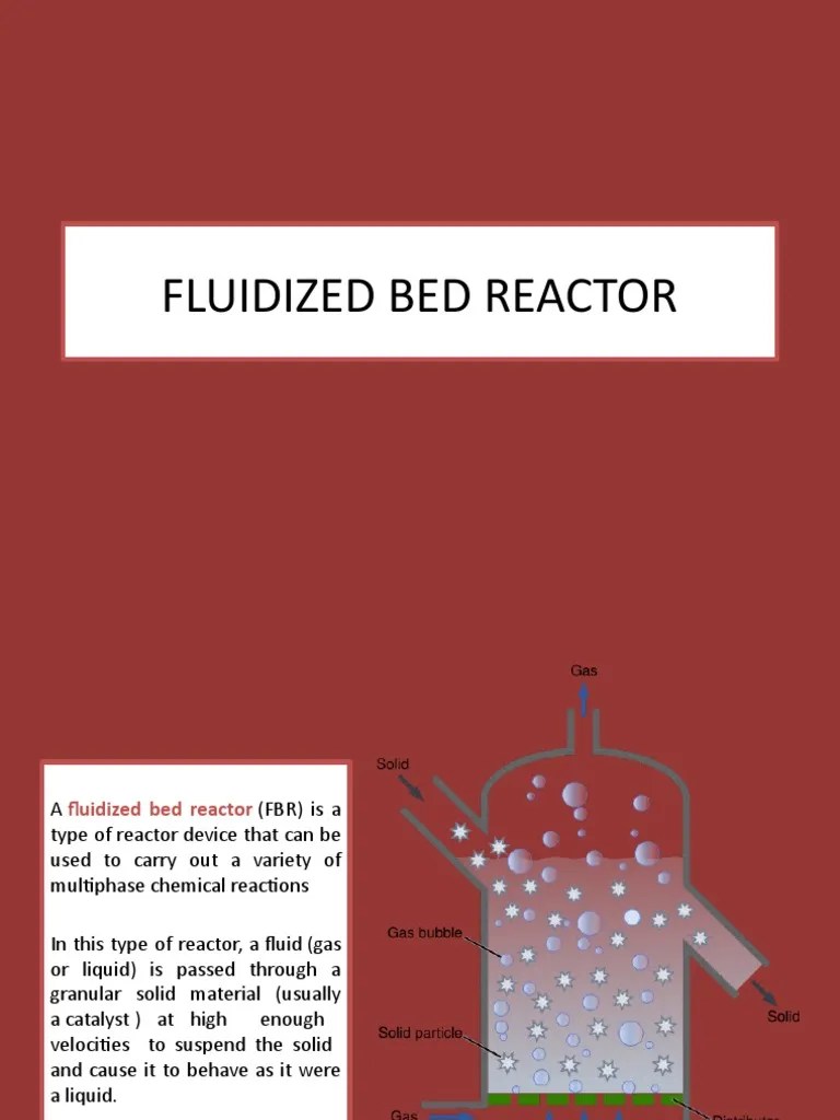 Fluidized Bed Reactor PDF Chemical Processes Fluidization