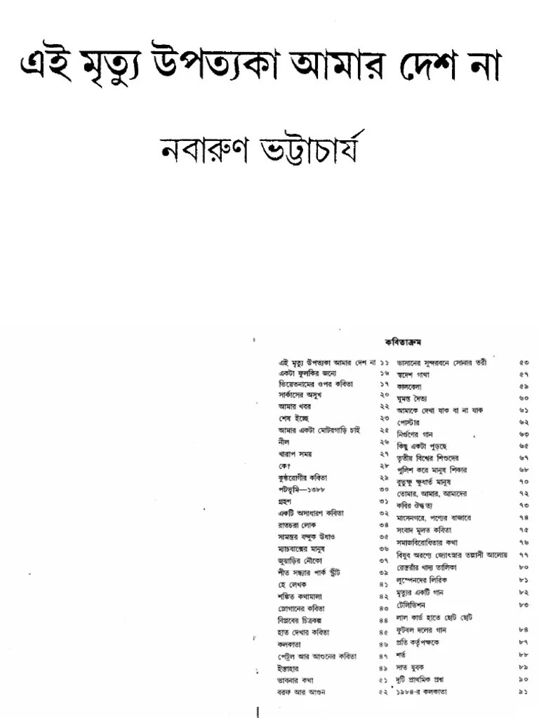 Ei Mrityu Upottoka Amar Desh Na
