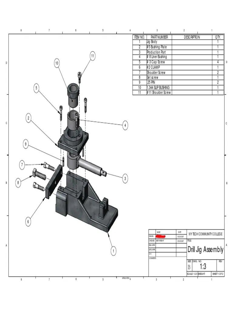 Drill Jig Assembly Example for Class