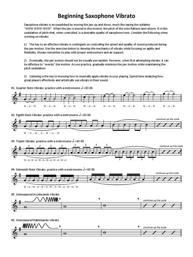 Saxophone Vibrato PDF