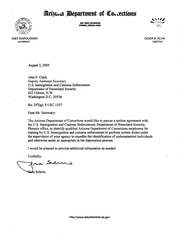 Arizona Department of Corrections 287 (G) FOIA Documents PDF U.S